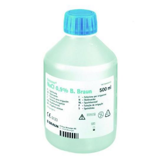 Irrigation solution Ecotainer® 500ml NaCl 0,9%, sterile and pyrogen-free, pack of 6_1601244