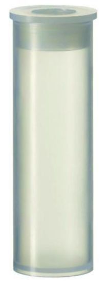 LLG-Flat bottom bottle 4ml, PP, 44.6x14.65mm, clear, 15mm, PE stopper, transparent, pack of 100_1604998