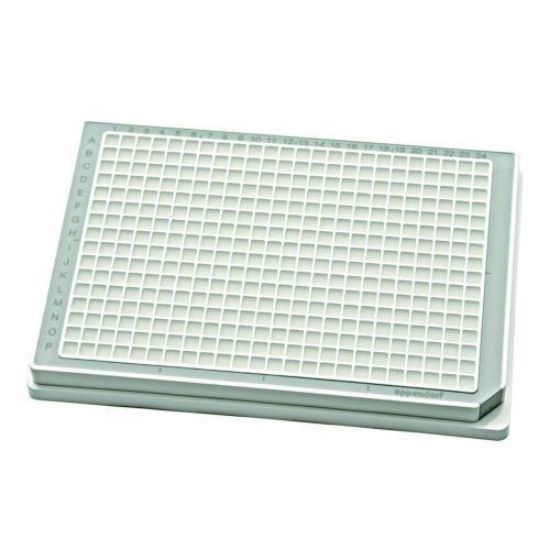 Microplate 384/V-PP, white wells, border color grey, PCR clean, 240 plates (10x 24 pcs.)_1608254