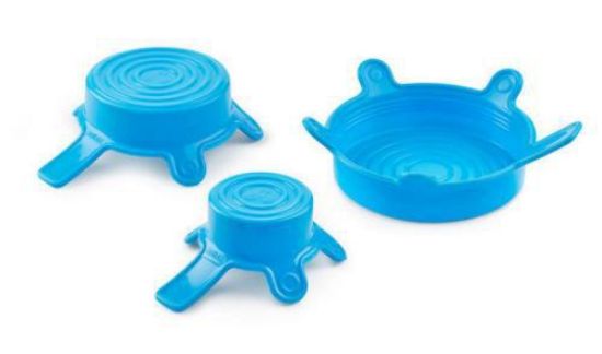 DURAN® Silicone lid set size S/M/L, cyan_1607116