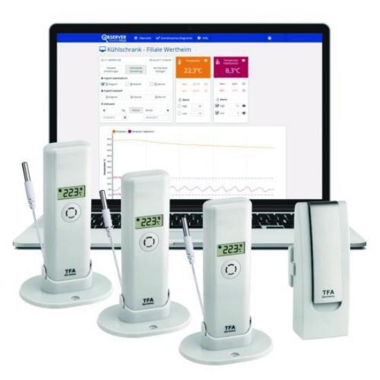 Weather Hub Observer Web Starter set incl. 3 x temperature transmitters temp.:  - 30?+60°C_1610115
