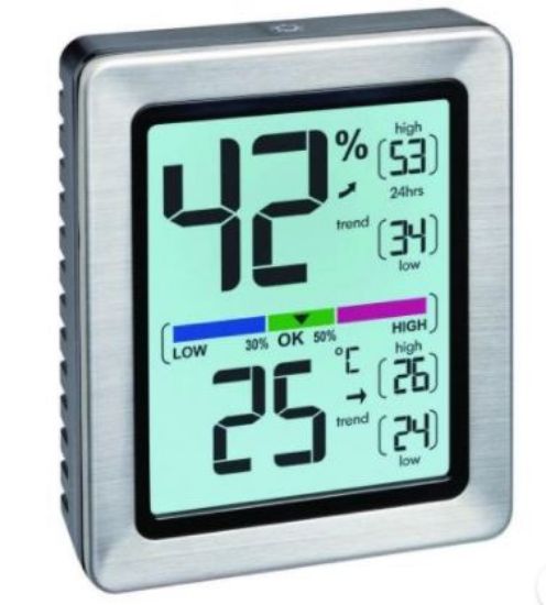 EXACTO Digital Thermo-Hygrometer temp. -20...+70°C humidity range: 35...75% rF_1610030
