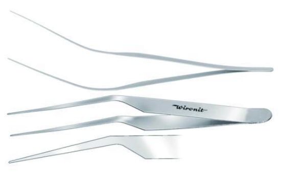 Karl Hammacher Light Forceps, 100 mm, Sharp, Watch-Spring Sheet-Steel ...