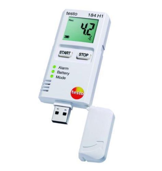 Temperature- Humidity USB-data logger testo 184 H1 measuring range temp.: -20...+70°C, measuring range humidity: 0...100%rF_1612047