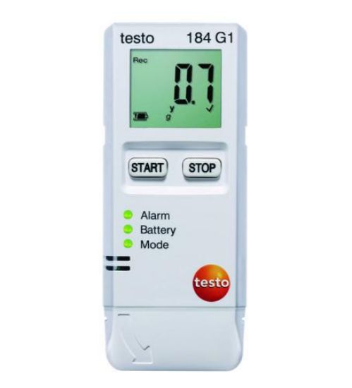 Temperature- Humidity-shock USB-data logger testo 184 G1 measuring range temp.: -20...+70°C, humidity: 0...100%rF; shock 0...27gr_1612088