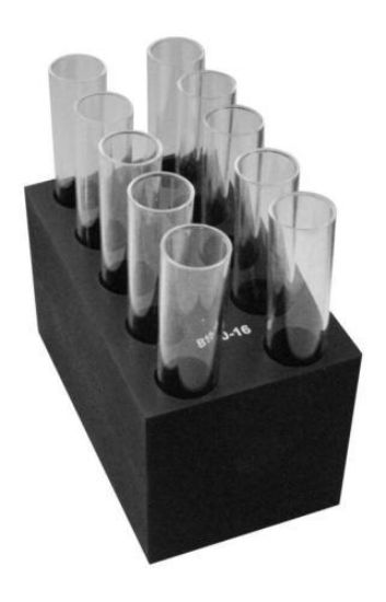 Block with 10 holes of 16 mm diameter flat bottom_1612285