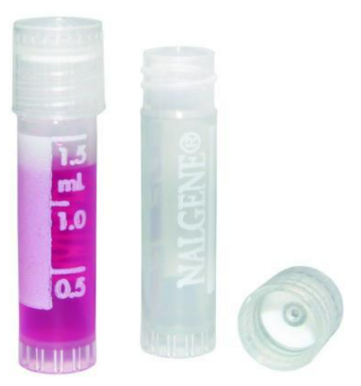 Cryortubes, 2,0 ml, PP, natural, with cap external thread, with stand foot, writ.area, sterile, pack of 500_1614316