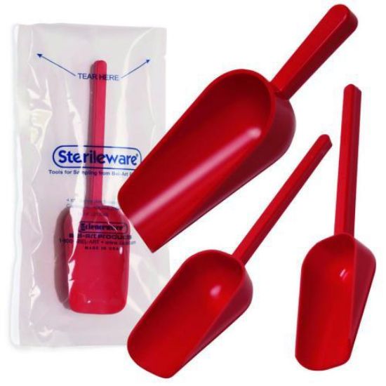 BEL-ART-Sampling scoop, PS sterile, red, cap.approx. 250 ml pack of 100_1614618