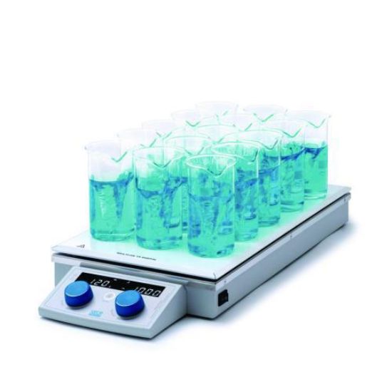 Magnetic stirrer w.hotplate MULTI-HS 15 Digital 100-1000 rpm, temp. up to 120°C, 240x66x550mm, 15 beakers 250ml, 230V, 50/60Hz_1614741