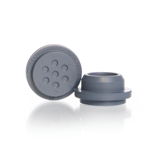 Rubber stoppers for GL 45 laboratory bottle, straight plug, gray bromobutyl, pack of 10_1613782