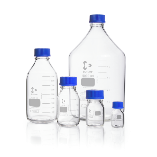 DURAN® - Laboratory Bottles - w/ Retrace Code, Graduated, PP Screw Cap (50ml Pack of 10)_1616123