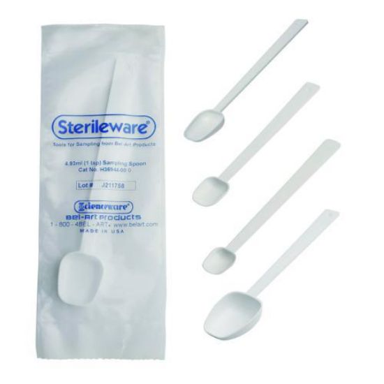 BEL-ART-Sampling spoon, sterile, white, cap.approx. 1.25 ml double bagged, long handle, pack of 10_1617248