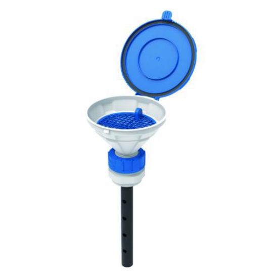 Funnel with lid "MARCO", V2.0, S51, PE-HD, with lance (220 mm) and removable sieve_1617197
