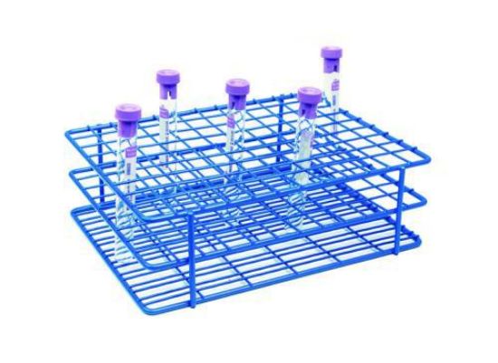 Coated Wire Tube Rack 13-16mm 9x12 Format, Blue_1617170
