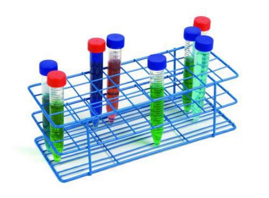 Coated Wire Tube Rack 16-20mm 4x10 Format, Blue_1617168