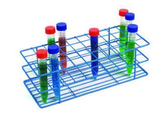 Coated Wire Tube Rack 20-24mm 4x10 Format, Blue_1617194