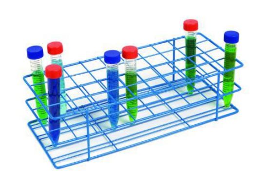 Coated Wire Tube Rack 20-25mm 4x10 Format, Blue_1617196