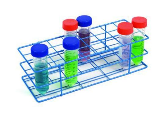 Coated Wire Tube Rack 20-25mm 3x8 Format, Blue_1617221