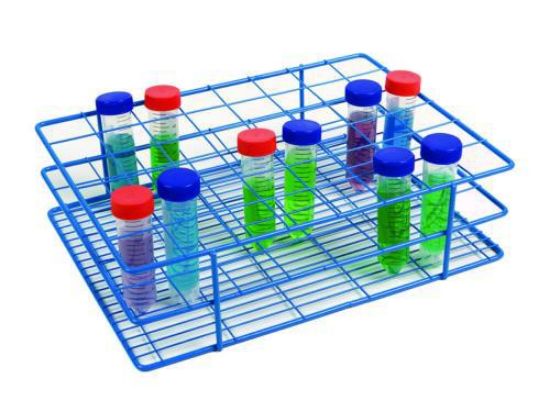 Coated Wire Tube Rack 30-40mm 6x8 Format, Blue_1617215