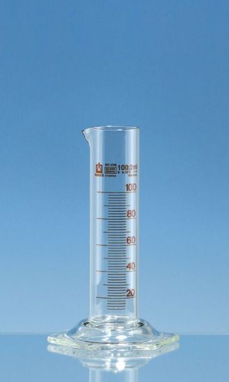 Measuring Cylinders - Low Form, Class B Cap, Amber Graduations, Borosilicate 3.3, 100ml (Pack of 2)_1616990