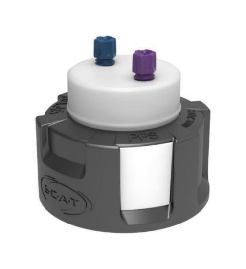 SafetyWasteCap, S60/61, V2.0, GL25 (m), connector for exhaust filter, PTFE electrostatic conductive_1725942