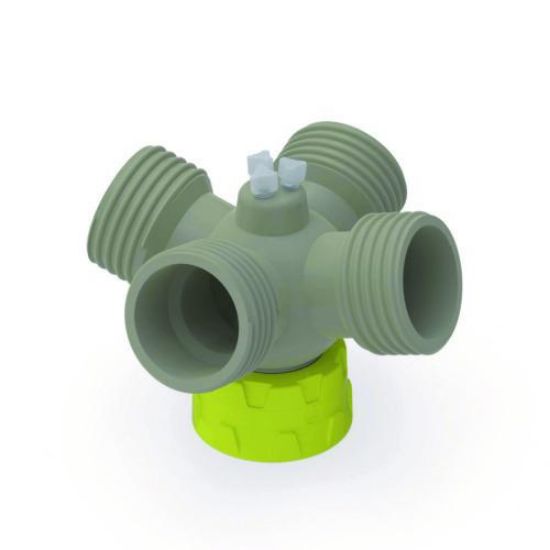 b.safe Distributor for Flushing Bottles GL45, 4x GL45, 3x UNF 1/4"_1731147