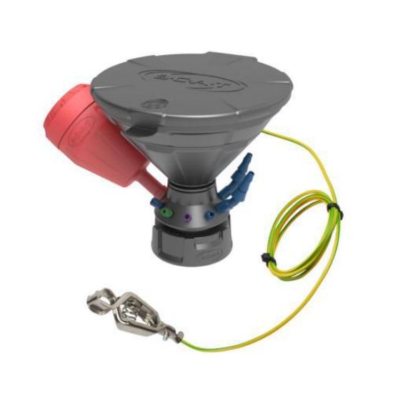 Universal Waste Hub "Jan", S60/61, safety funnel, 4x 1,6/2,3/3,2 mm OD, electrostatic conductive_1729087