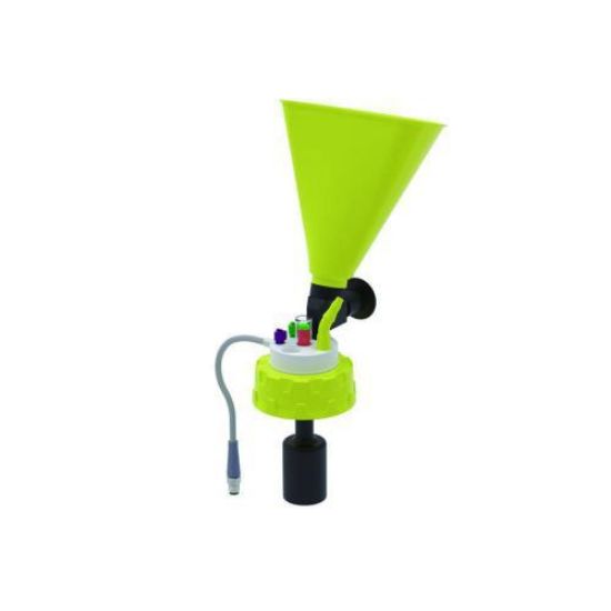 b.safe Waste Cap S60 El. Fill-Level Control/Filling Funnel 2x UNF1/4", 1x GL14, 1x NPT1/8"_1729045