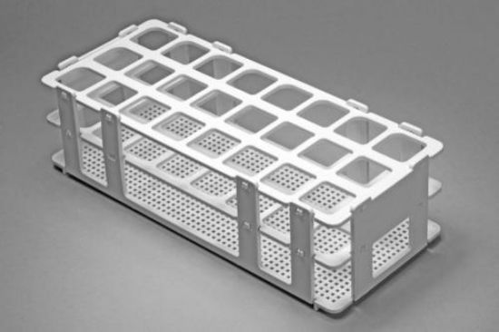 BEL-ART-Test tube rack 24 places, D: 25 mm, 3 x 8, white, autoclavable_1727058