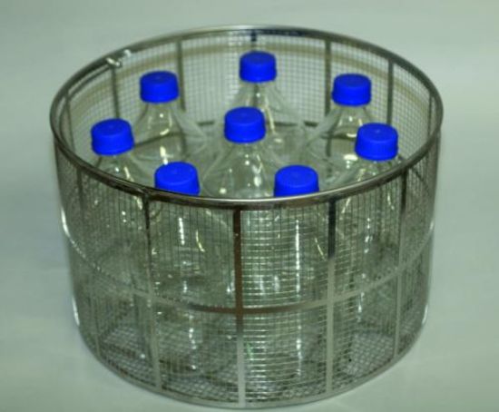 Grid basket, stackable, stainless steel 500 x 300 mm, for Laboklav 135/160/195 standing unit_1816473