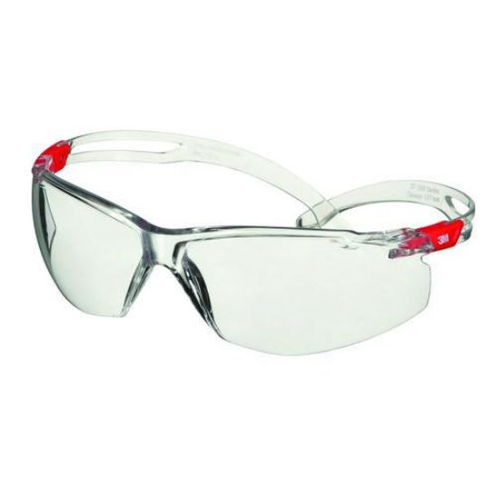 Protective goggles SecureFit 500 Scotchguard Anti-Scratch/Anti-Fog Coating transparent lens, transparent/red frame_1866171