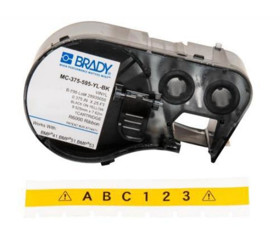 Labelmaker Tape MC-375-595-YL-BK for label printer BMP41/BMP51/BMP53_1869993
