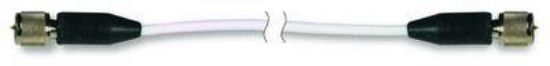 Model:002A03 - General purpose coaxial cable, white FEP jacket, 3-ft, 10-32 plug to 10-32 plug_1076114