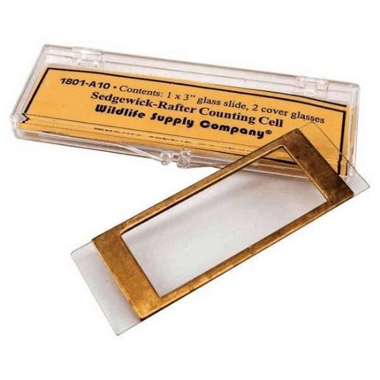 Wildco, Sedgewick-Rafter Counting Cell, 1801-A10, brass, 1.0 mL_1086885