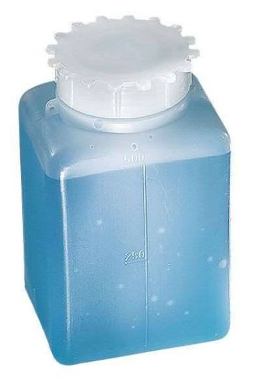 Cole-Parmer Essentials, Graduated Square HDPE Wide-Mouth Bottle, 500 mL; 10/pk_1090731