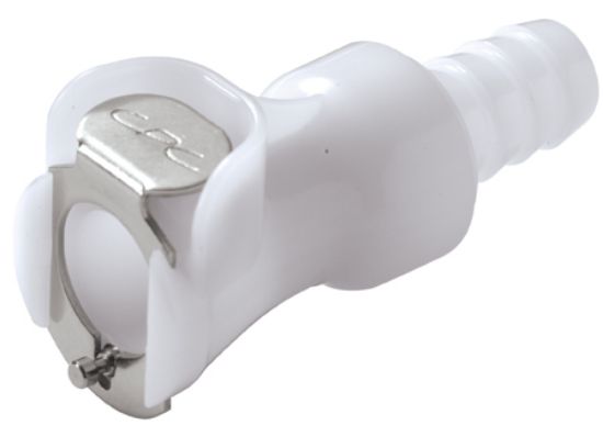 CPC (Colder), Quick-Disconnect Fitting, PLCD17006, Hose Barb Body, Acetal, Valved, 3/8" ID_1092194
