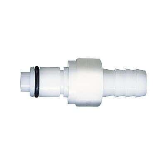 CPC (Colder), Quick-Disconnect Fitting, PLCD22004, Hosebarb Insert, Acetal, Valved, 1/4" Flow Size; 1/4" ID_1092447