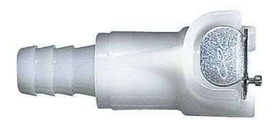 CPC (Colder), Quick-Disconnect Fitting, PLCD1700412, Hosebarb Body, Polypropylene, Valved, 1/4" Flow Size, 1/4" ID_1095067