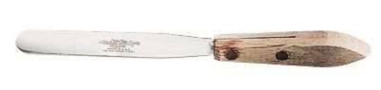 Stainless steel spatula with hardwood handle. 4" Length_1095507