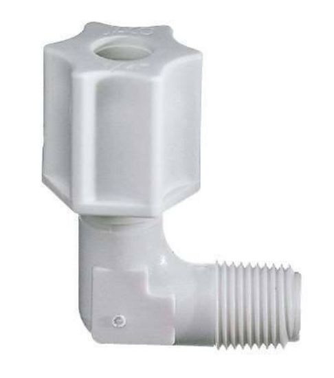 Masterflex, Fitting, Polypropylene, Elbow, Compression to Threaded, 1/2" OD x 1/2" NPT(M); 10/PK_1095557