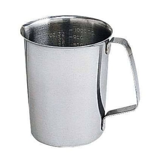 Cole-Parmer Essentials, Stainless steel graduated pouring beaker, 32 oz/1000 mL_1101419