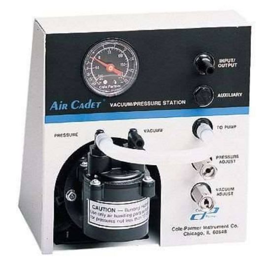 Air Cadet Vacuum/Pressure Pump Station, Diaphragm, 0.4 cfm, 230 VAC_1101283
