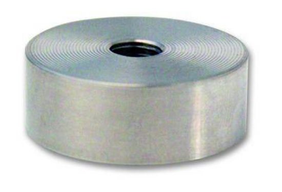 Model:080A118 - Sensor mounting pad, adhesive or weld mount to machine, 1" diameter, 1/4-28 threaded hole for sensor mount_1105757