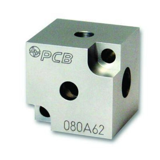Model:080A62 - Triaxial mounting cube, 1.23" sides, with 3-1/4-28 socket head cap screws_1101753