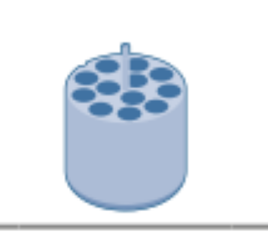 Sigma, Adapter for 12 x 2 - 15 ml round bottom tubes, Rotor 13190, 17.5 x 58 mm_1112424