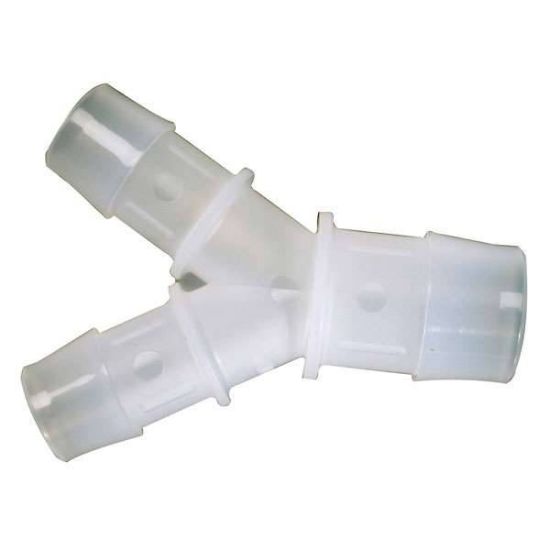 Masterflex, Fitting, HDPE, Y-Connector, Hosebarb Reducer, 1/8" ID x 1/8" ID x 1/4" ID; 10/PK_1126225