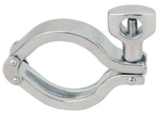Masterflex Fitting, 304 Stainless Steel, Sanitary Clamp, 1/2" to 3/4"_1136106