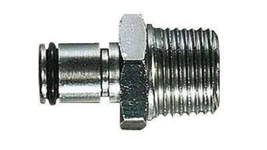 CPC (Colder), LC Series Metal Quick-Disconnect Fitting, LC24004, NPT (M) Thread Insert, Straight-Through, 1/4" NPT(M)_1129444
