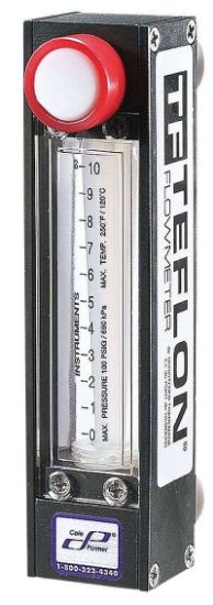 Masterflex Panel-Mount PTFE/PFA Direct-Reading Flowmeter 1/4