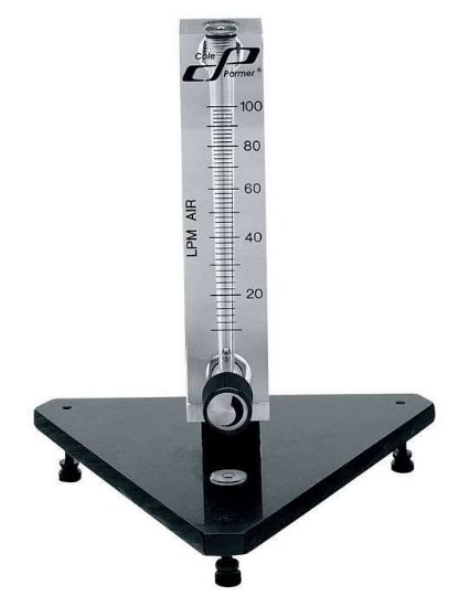 Masterflex, Variable-Area Flowmeter with Valve, Acrylic Housing, Brass Fitting, 100-mm; 9 LPM Water_1135959